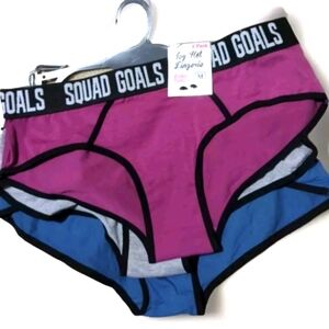 Squad Goals Women's 💙Underwear Set - Multi Colors Icy Hot Lingerie New